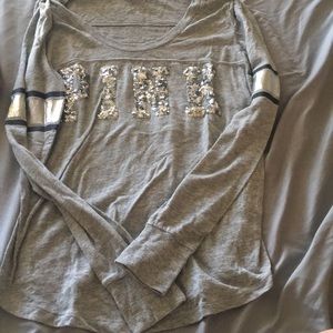 Pink long sleeved shirt